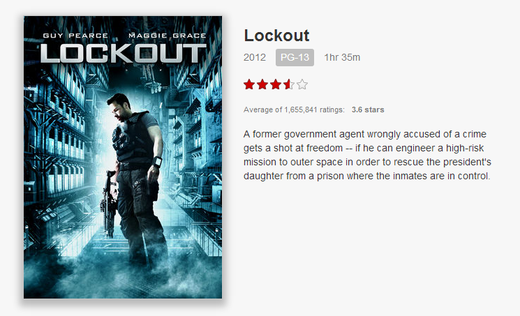 Lockout with Guy Pearce: Great little scifi-action flick
